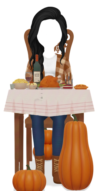 Personal Unseasoned Thanksgiving Dinner (F) - Black