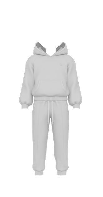 Light Grey Hoodie Set