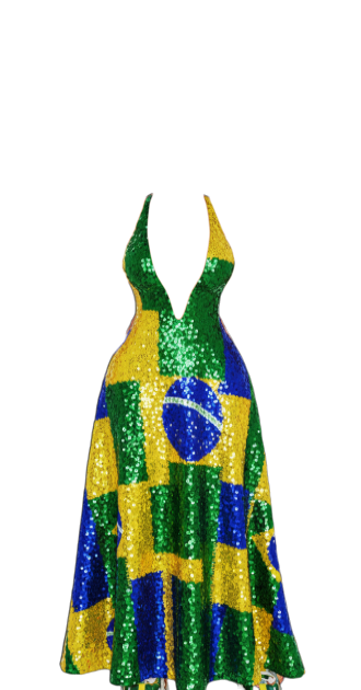 Brasil Copa do Mundo vestido
