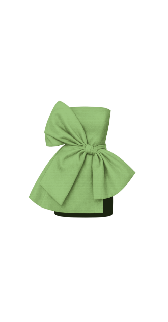 Light Green Christmas Bow Dress