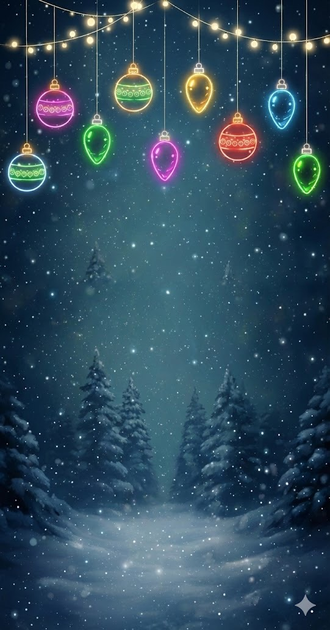 Christman glowing ornaments