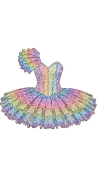 Rainbow Glitter Tutu