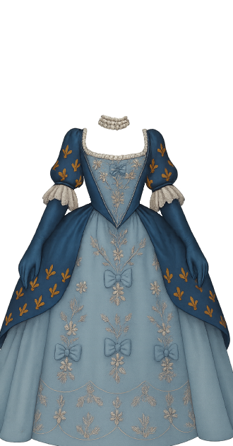 Dark Blue Rococo Gown