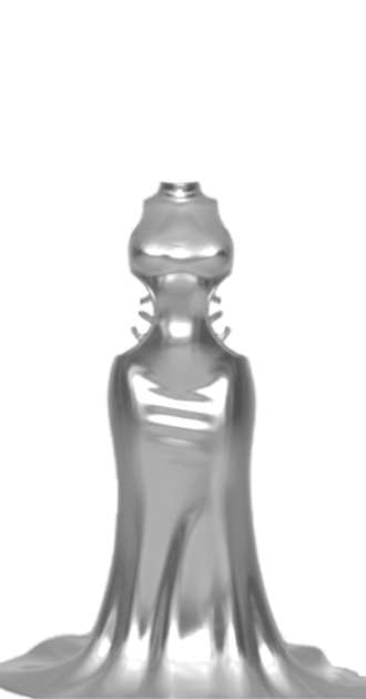 Chrome Cutout Vinyl Gown