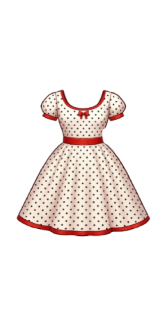 Vintage Red Polka Dot Dress