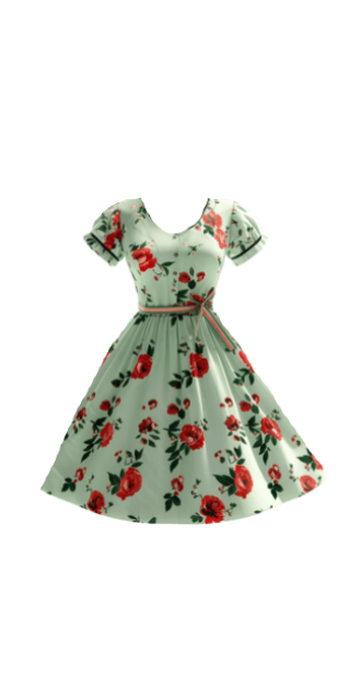 Mint Rose Dress