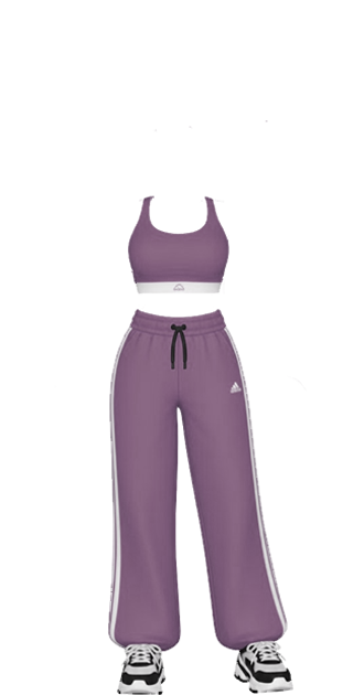 purple adidas outfit