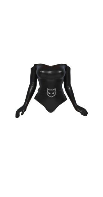 Latex Bodysuit - Black