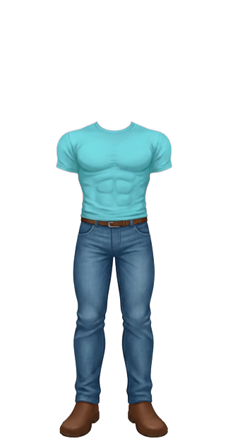 Cyan Muscle Tee