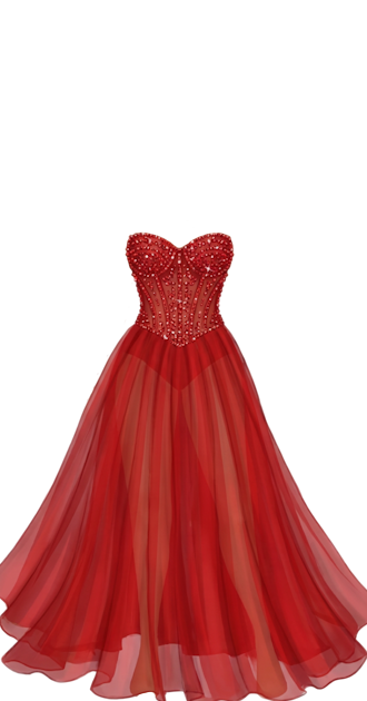 Red Beaded Gown