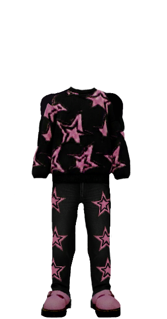 Men’s Black and Pink Set