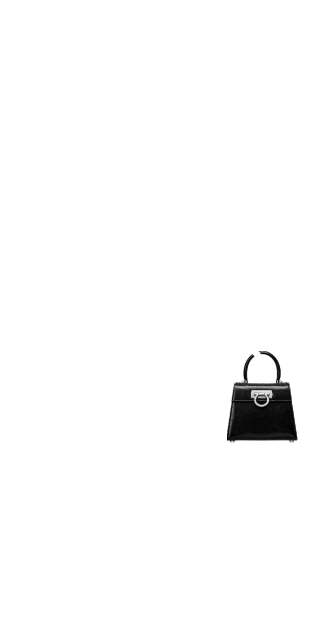 Ferragamo Black Gancini Purse