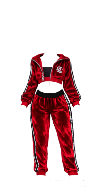 Kika Red Tracksuit Set