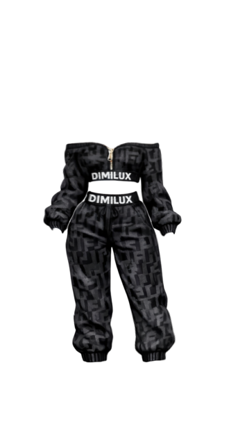 Didy Black Tracksuit Set Dimilux