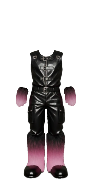 Men’s Black and Pink Y2K Set
