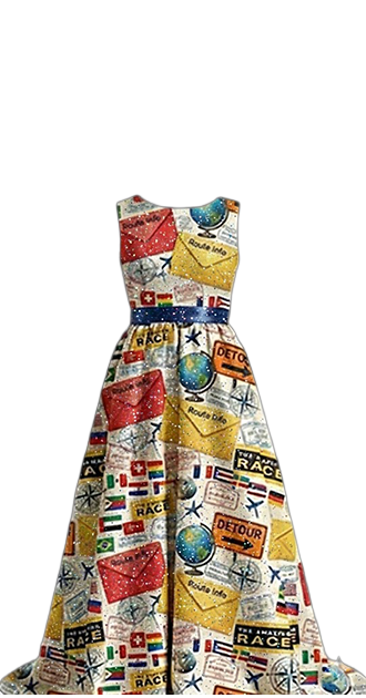 Shiny Male Race Gown