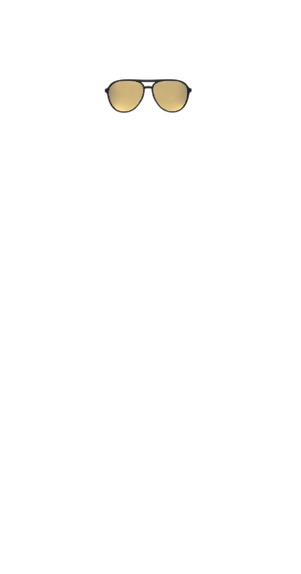 Gold Lens Aviator Sunglasses with Black Frame