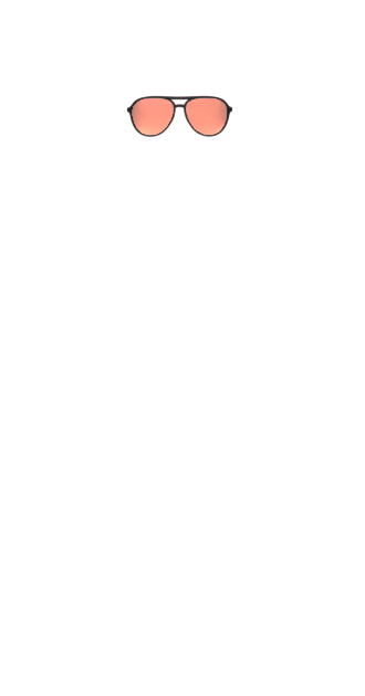 Orange Sunset Lens Aviator Sunglasses with Black Frame