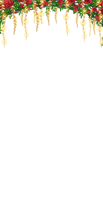 Twinkling Rose Lights Garland