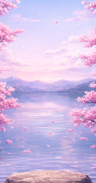 Cherry Blossom Lake