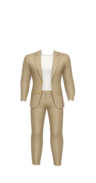 Beige Stud Suit