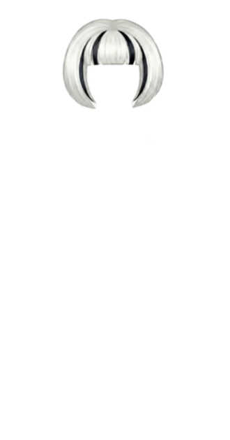 White Bob with Black Streak