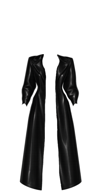 Tara Black Leather Coat