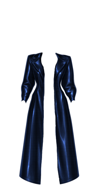 Tara Blue Leather Coat