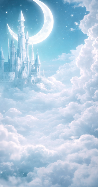 Teal Cloud Castle BG