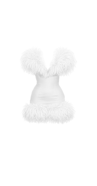 White Furry Dress