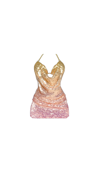 Pink + Gold Cocktail Dress