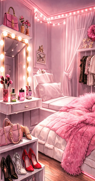 Pink Glamour bedroom