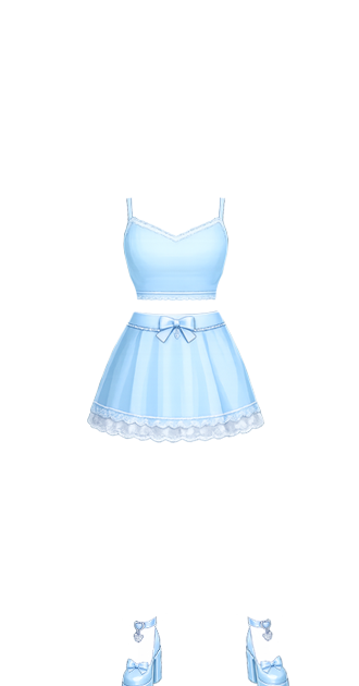 Baby Blue Lace Set