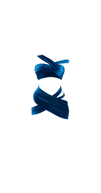 Anouk Blue Velvet Dress