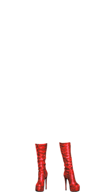 Qela Red Glitter Boots