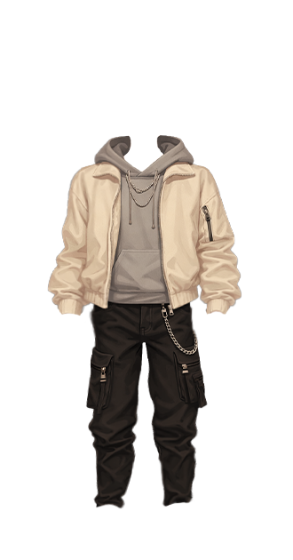 Cream Jacket Hoodie Outfit