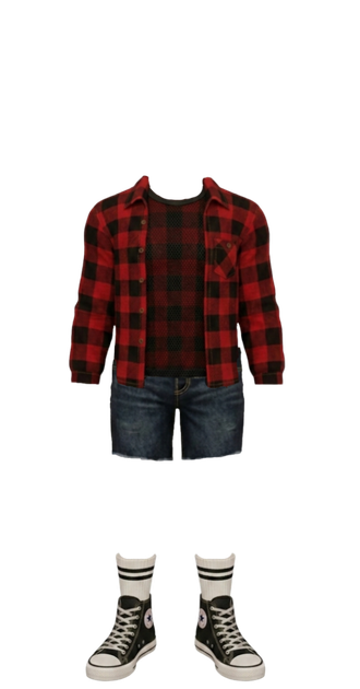 Shorts and Flannel - Male
