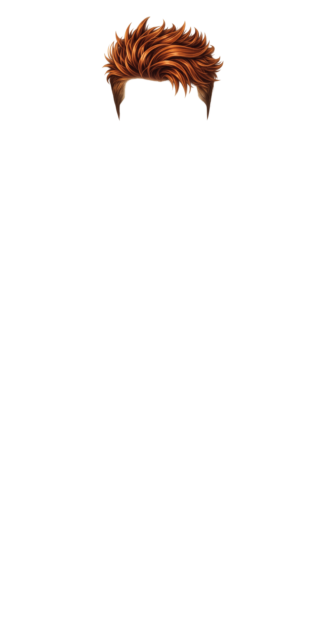 Men’s dark orange hair