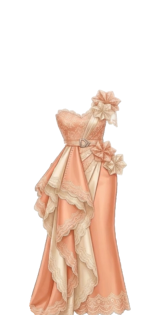 Peaches and Cream Lace Dress