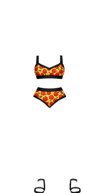 Pizza Bikini w/ Sandals