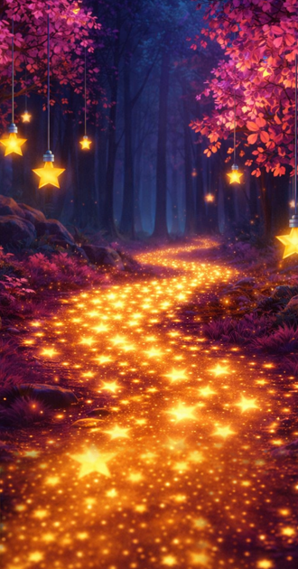 Lighted Trail of Stars